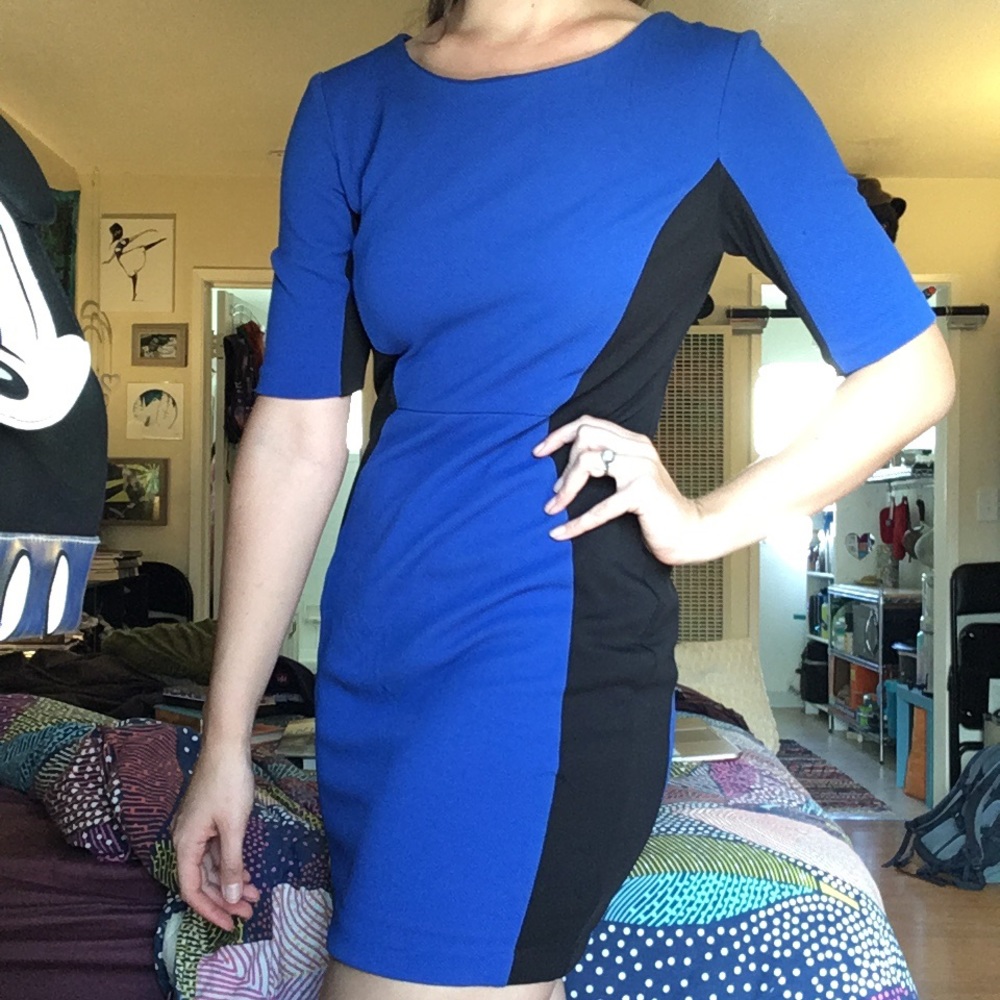 Sleek Blue Cocktail Dress